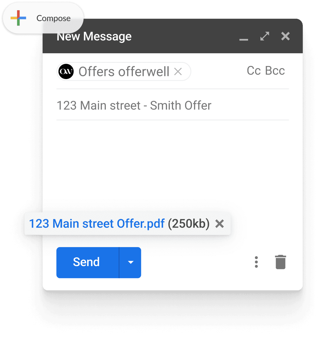 Submit offers over email